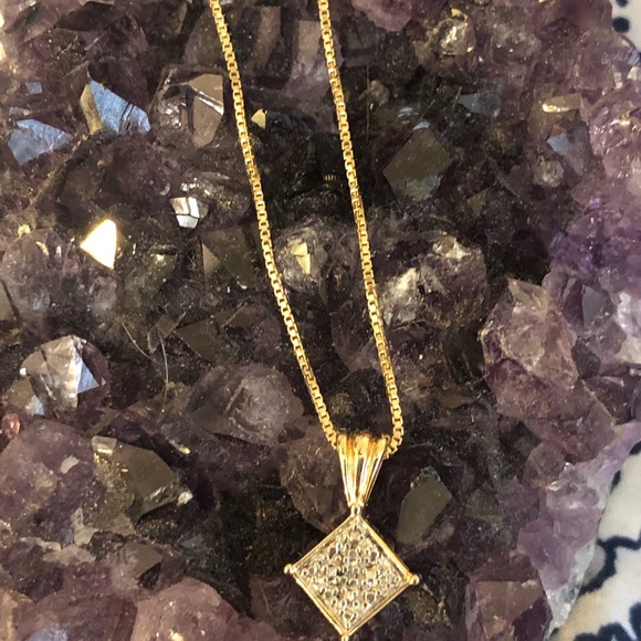 Gold-Fill Diamond Accent Necklace - Picture 2 of 5